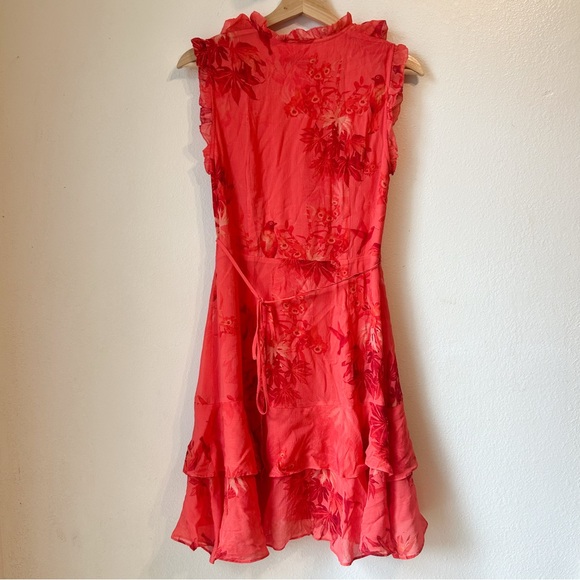 EUC All Saints Ari Floral Print Wrap Dress 4 - Picture 2 of 10